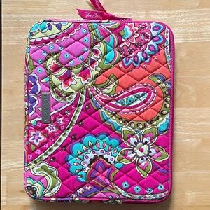 Vera Bradley Vibrant “Pink Swirls “Paisley Tablet Sleeve